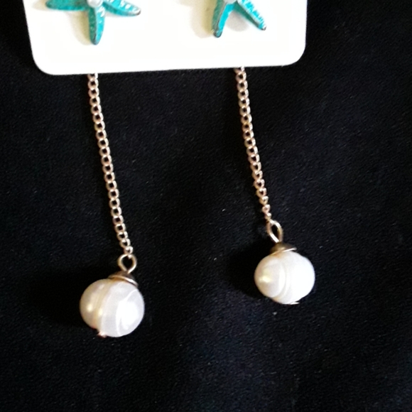 STARFISH SEASHELL EARRINGS - Picture 3 of 4